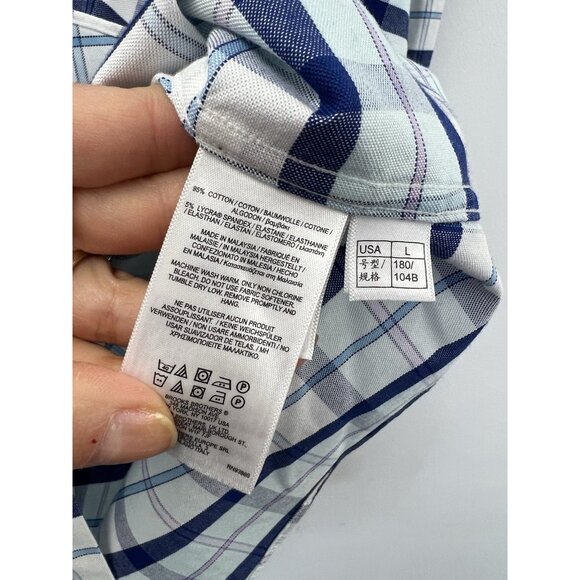 Brooks Brothers Regent Fit Plaid Button Down Shirt Non Iron Cotton Blend Sz L - Picture 6 of 11